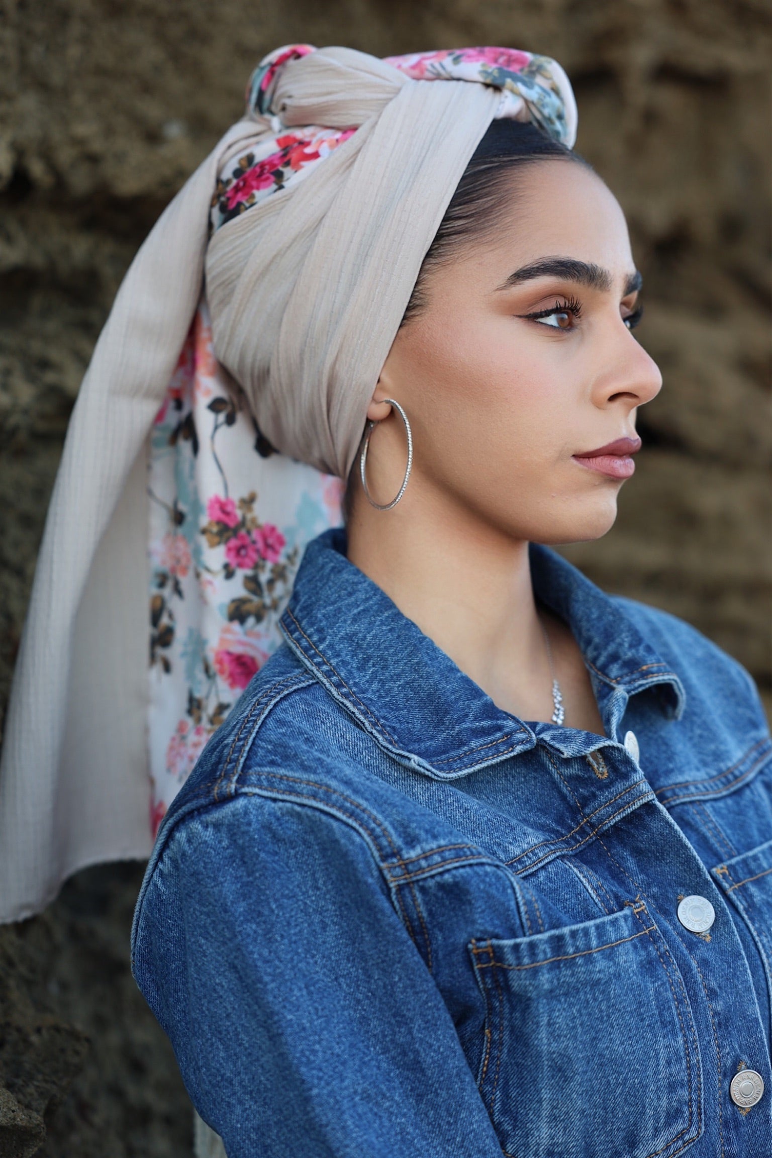 לונג משולב פרחים