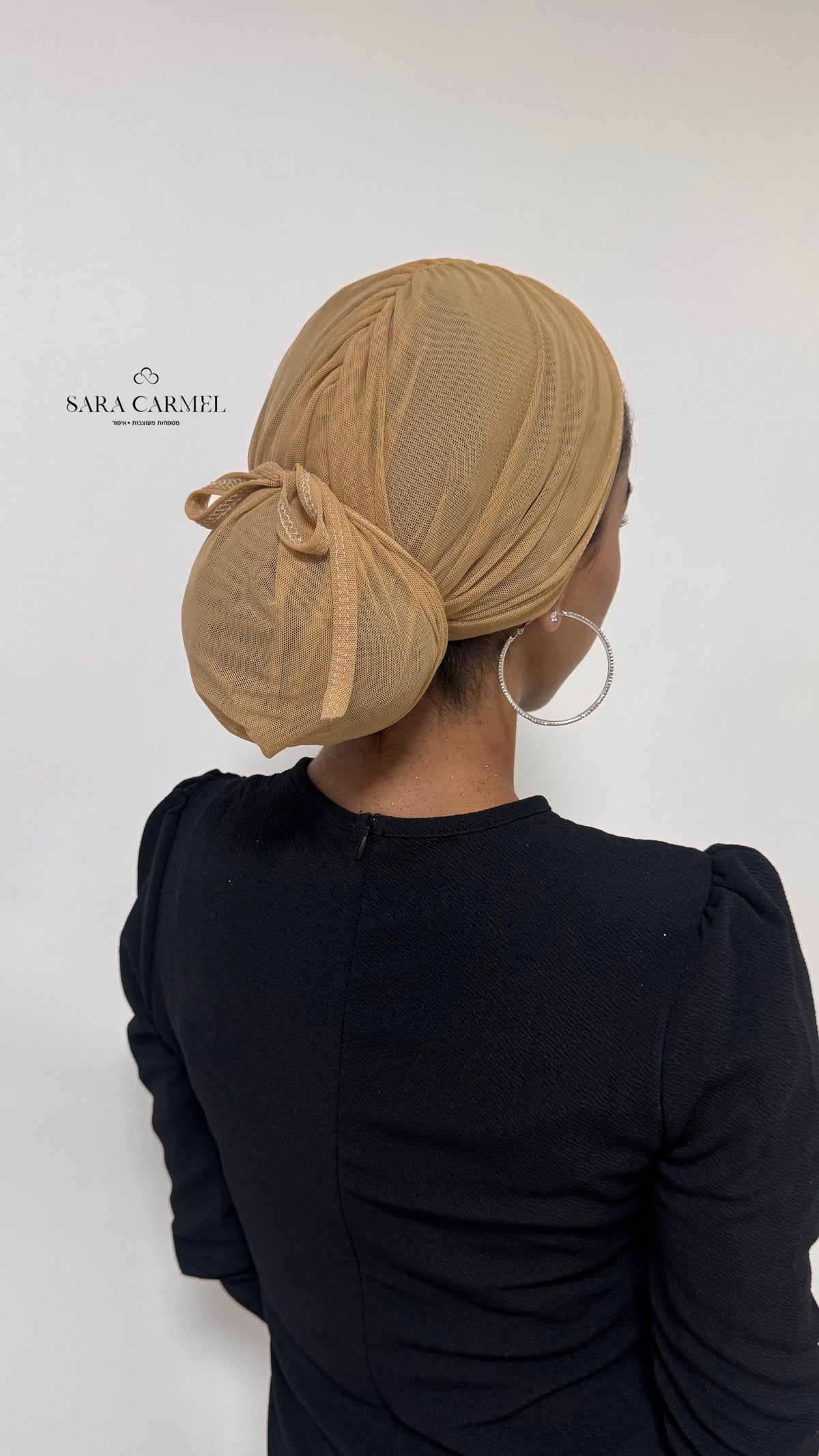 טורבן קשת קשירה- חום בהיר