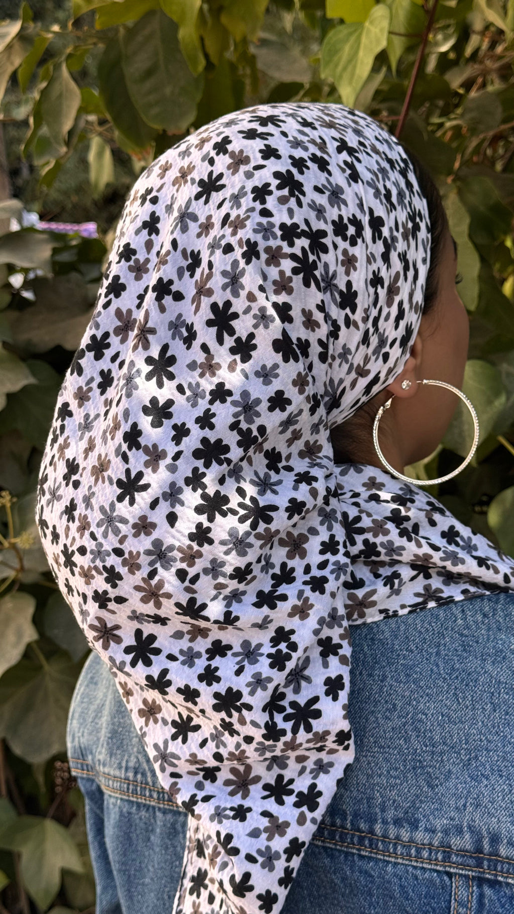 מרובעת קרפ פרח- תכלת