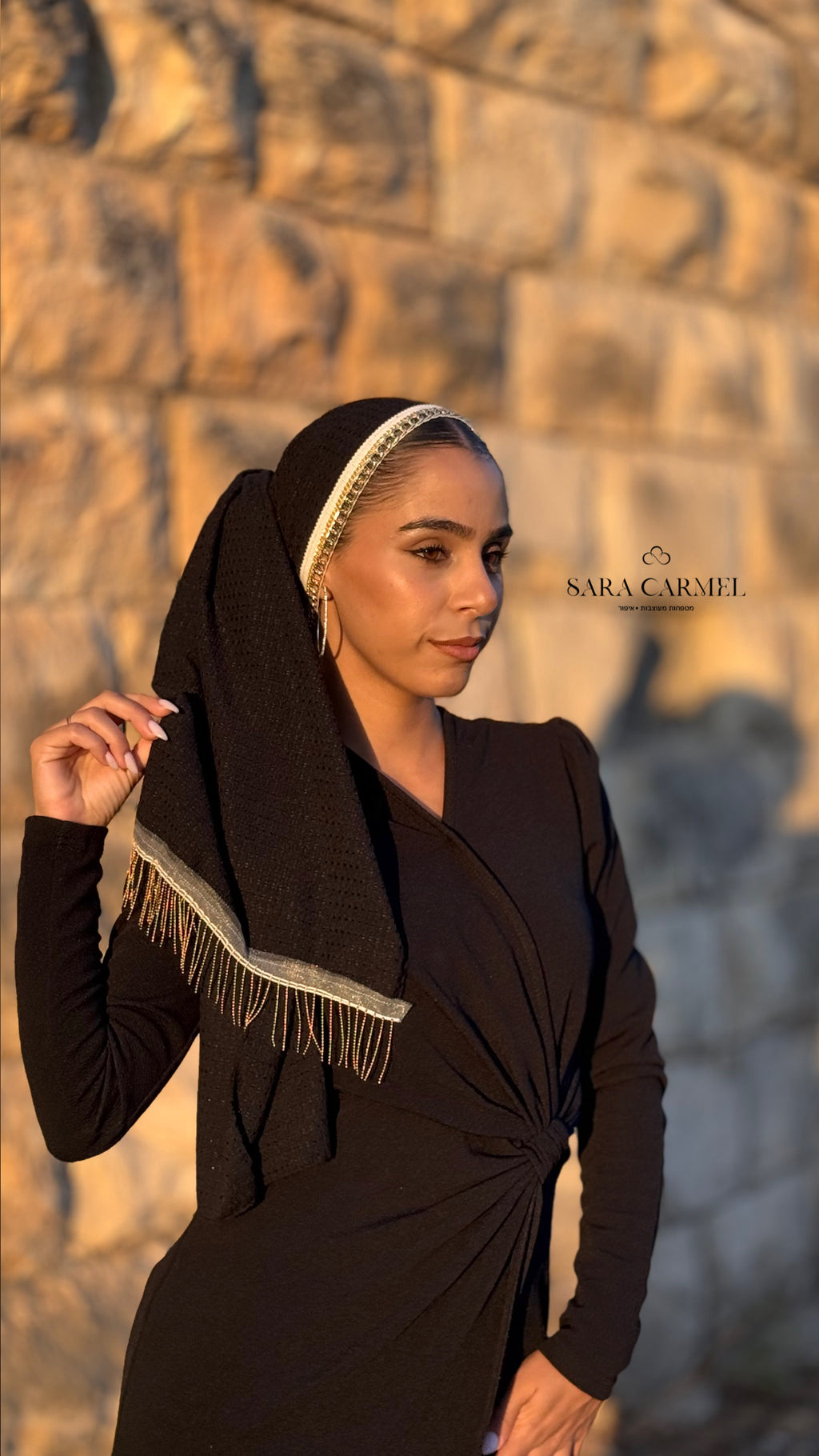 מטפחת רוז-שחור