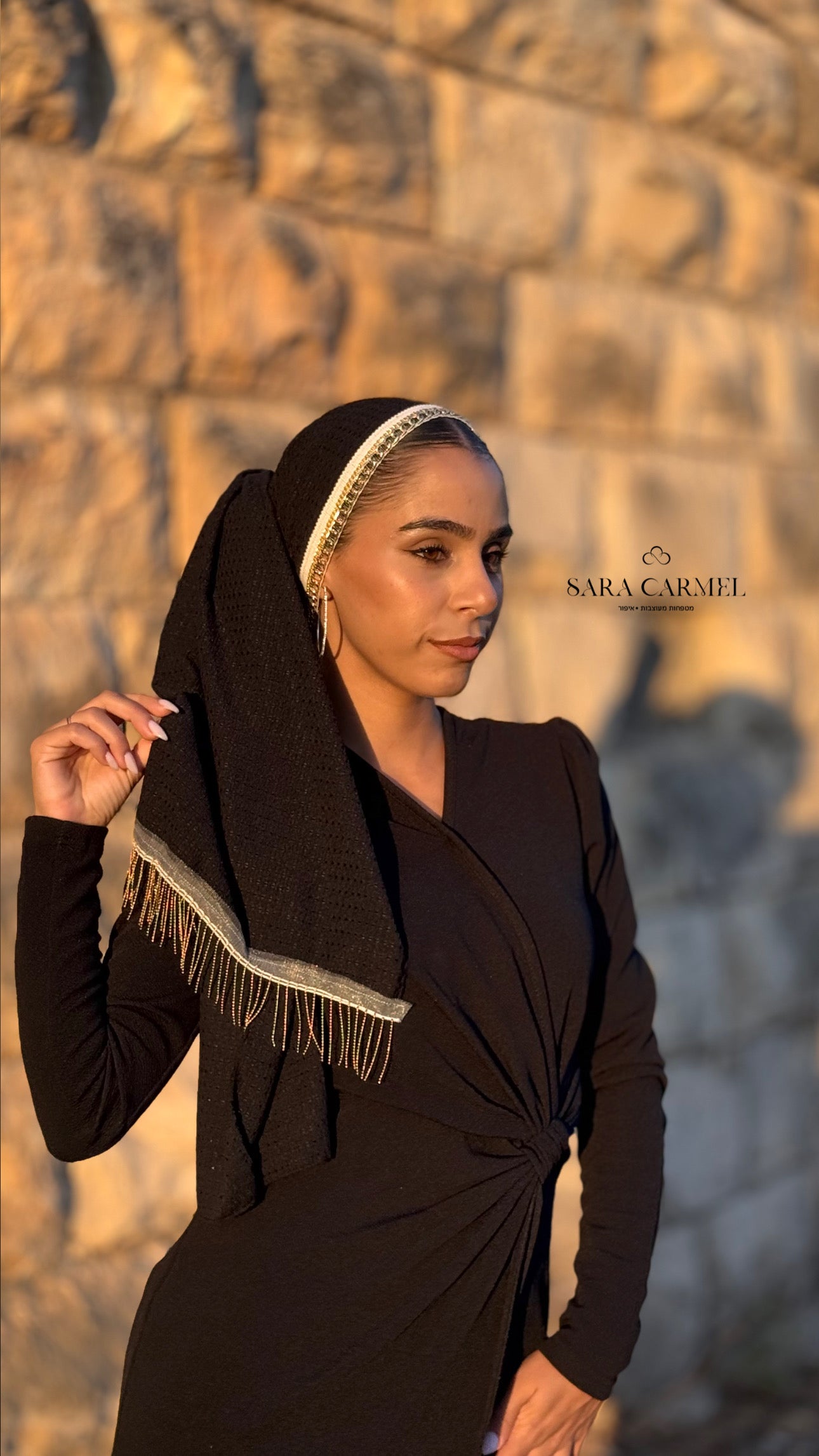 מטפחת רוז-שחור