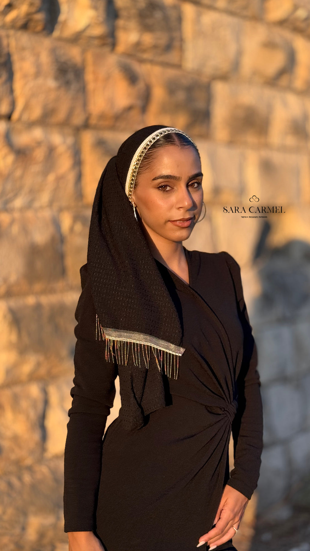 מטפחת רוז-שחור