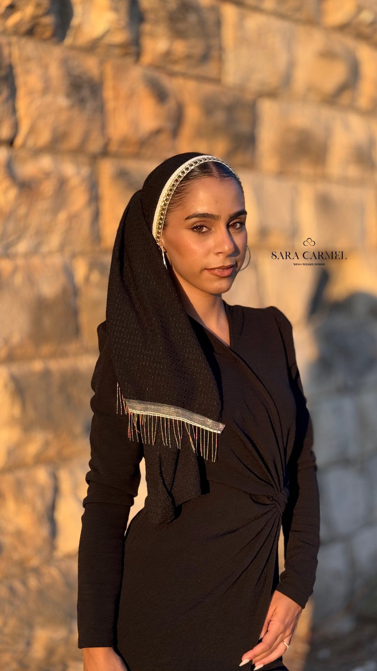 מטפחת רוז-שחור