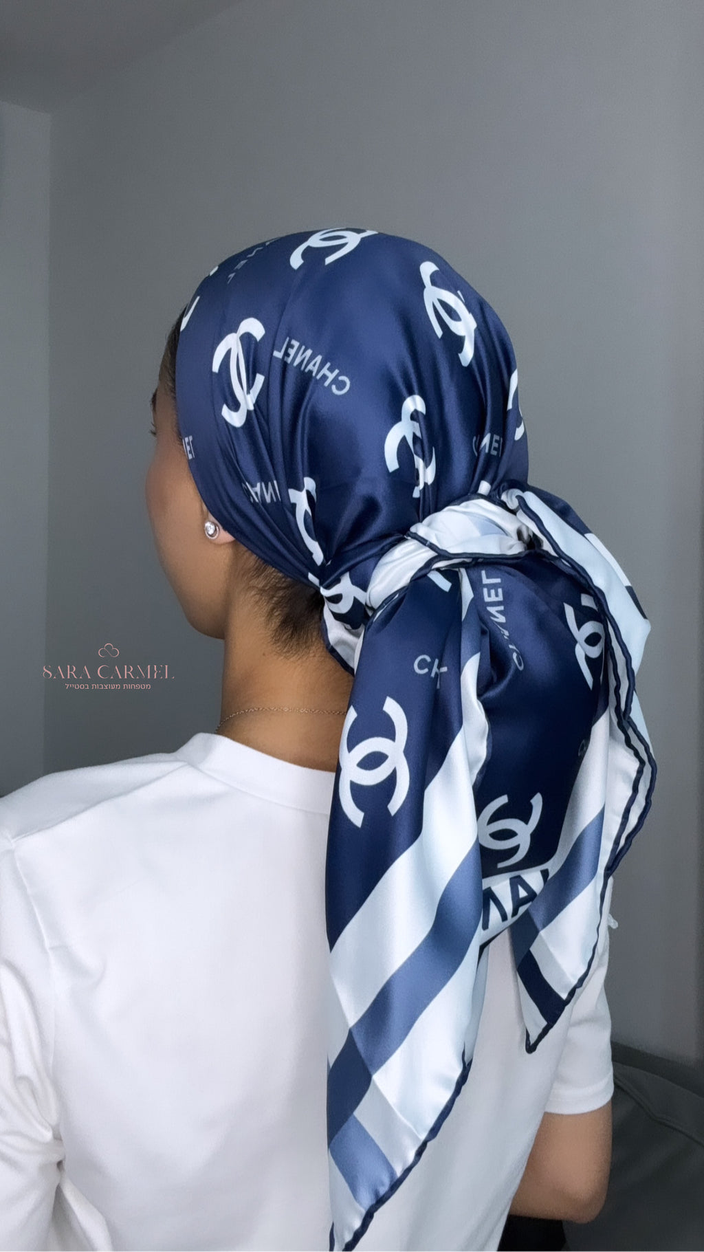 מרובעת משי שנאל- כחול