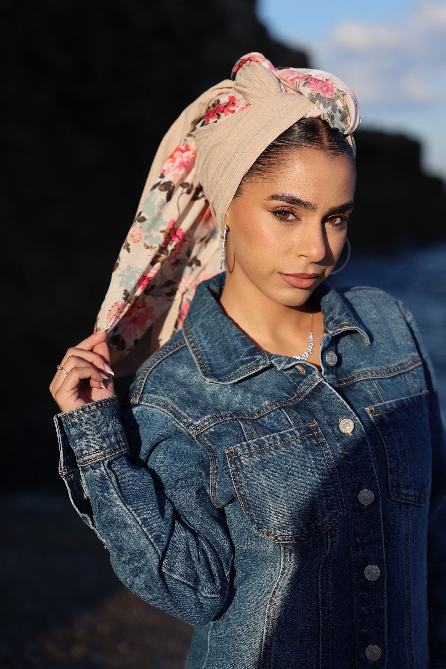 לונג משולב פרחים