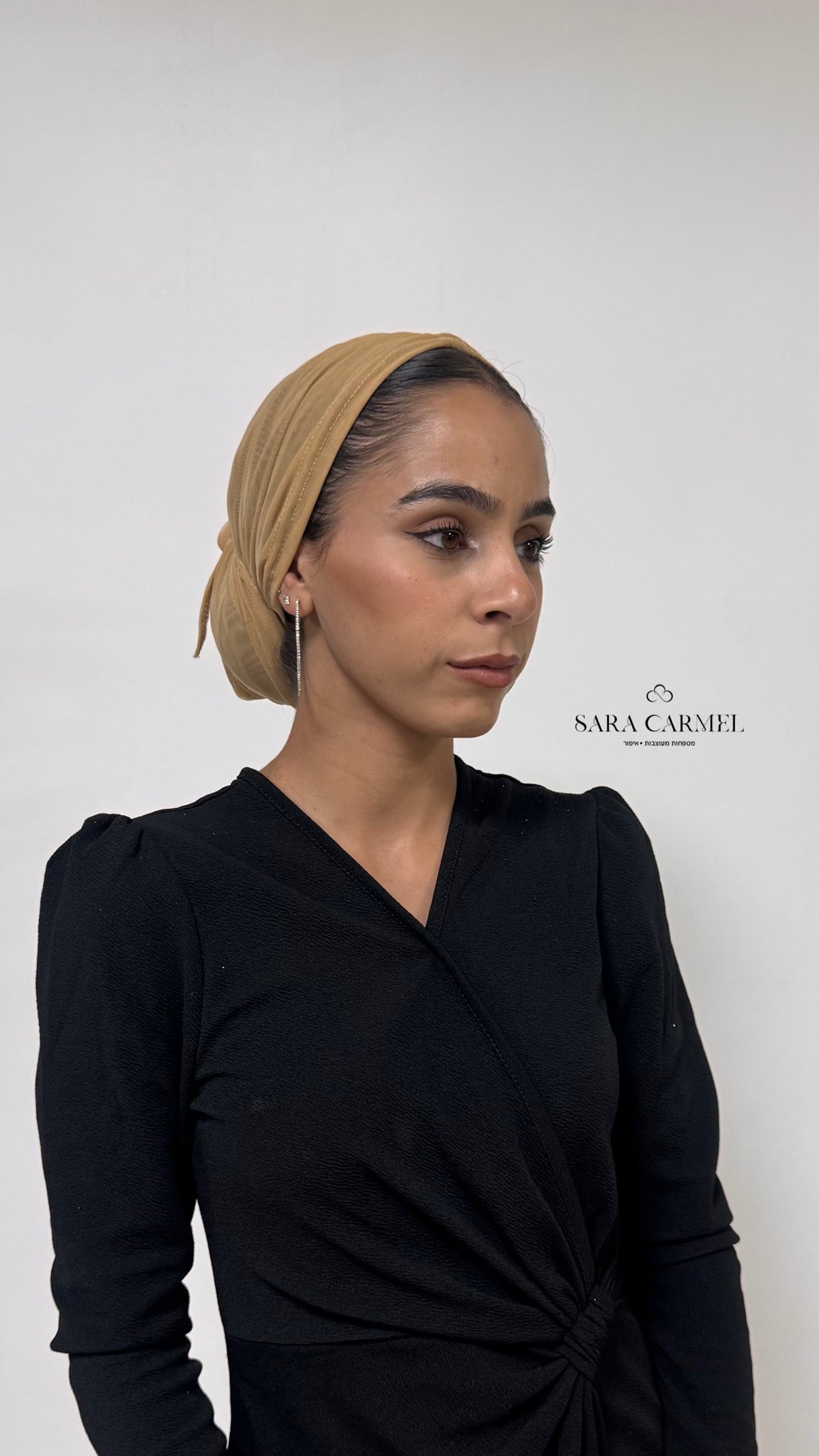 טורבן קשת קשירה- חום בהיר