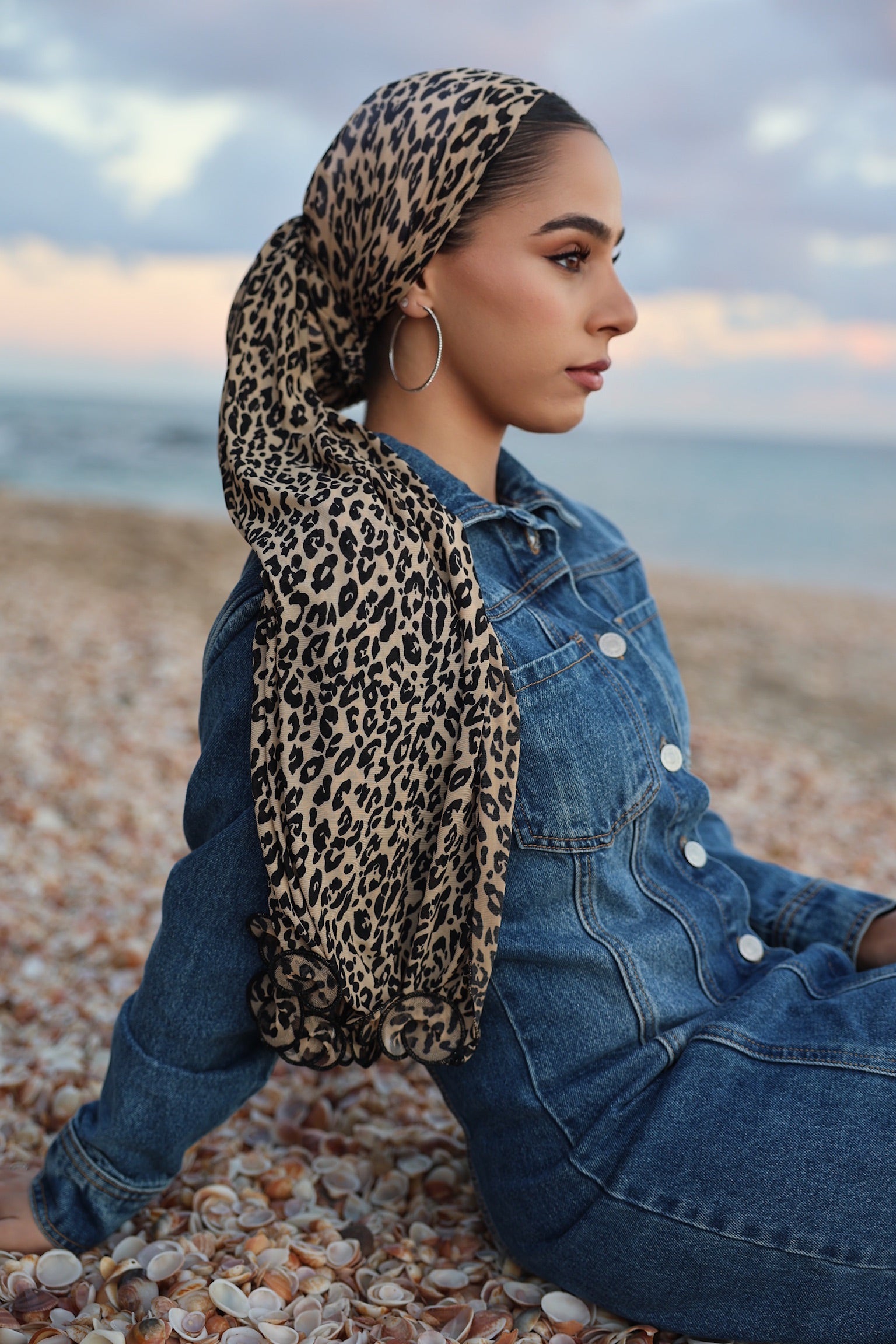 לונג תלתלים מנומר- חום