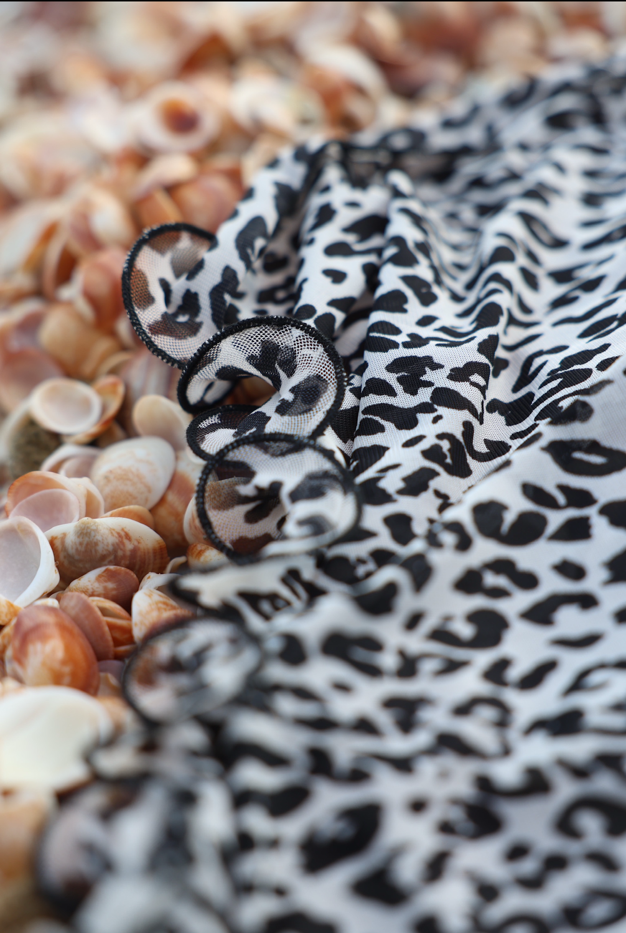 לונג תלתלים מנומר- אפור